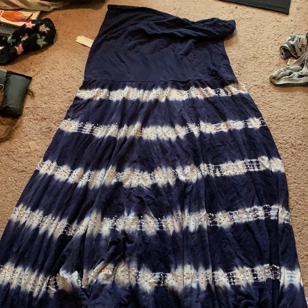 tie-dye maxi skirt w/ rhinestones